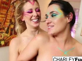 80's lesbians charley chase and cherie finger each other