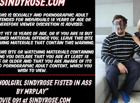 Sexy schoolgirl sindyrose fisted in ass by mrplay