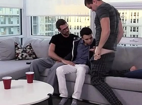 Familydick - horny stepdad and older brother fucked a young twink