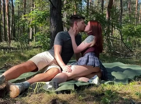 Public couple sex on a picnic in the park kleomodel